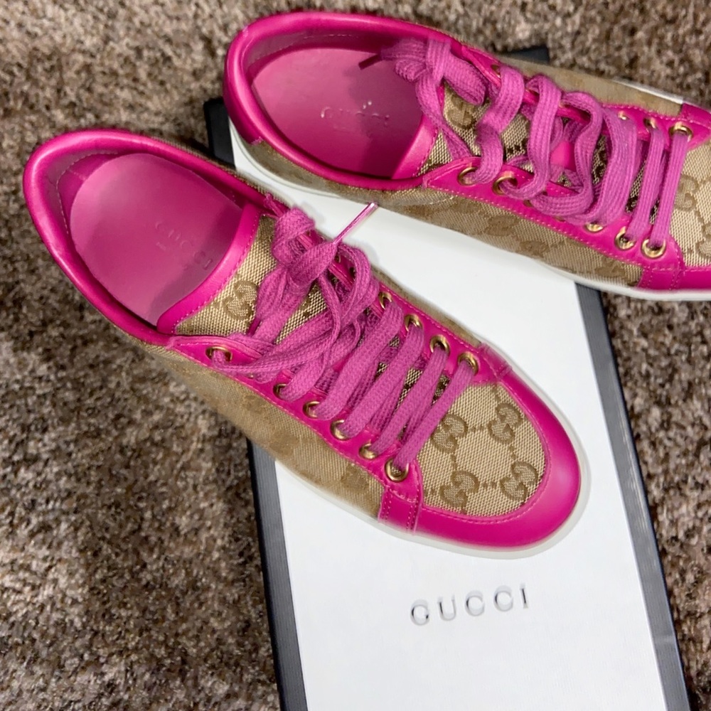 Gucci Sneakers Pink/ Brown size 37